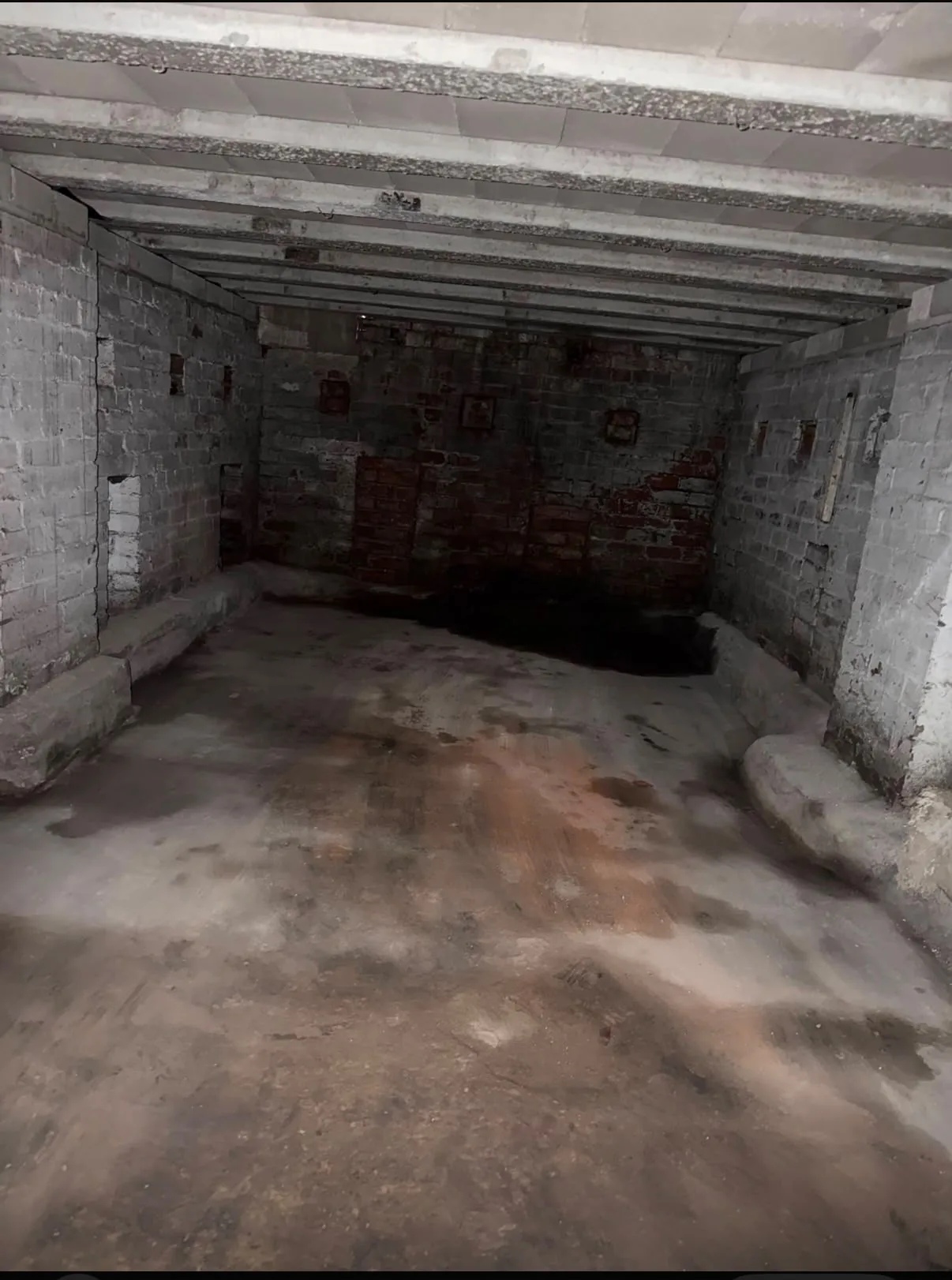 Structural room after loose debris has been cleared